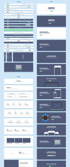響應式Web原型設計模板與PSD源文件 代理代辦服務詳解