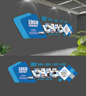 藍(lán)色企業(yè)文化墻設(shè)計 代理代辦服務(wù)的全方位指南